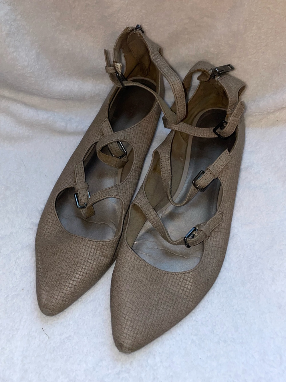 Christian Siriano Triple Strap Flats